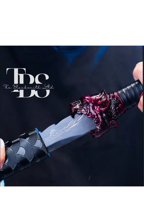 Red Wolf Sword - Black Handle