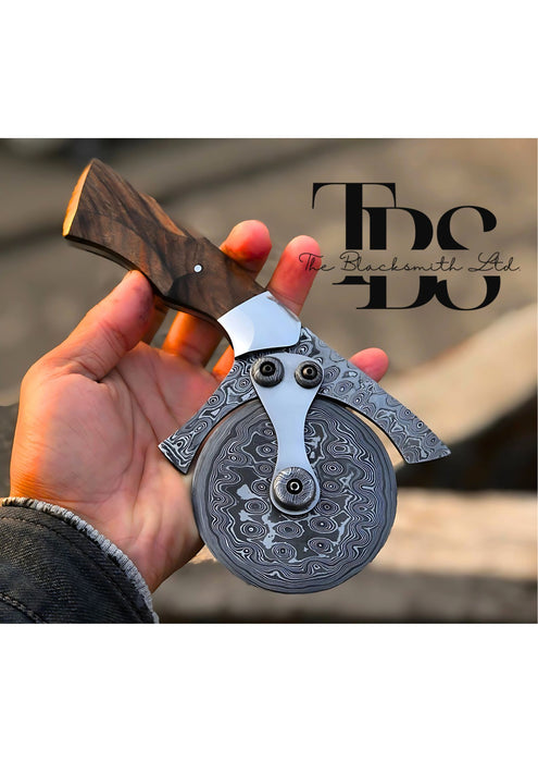 Damascus Steel Pizza Cutter