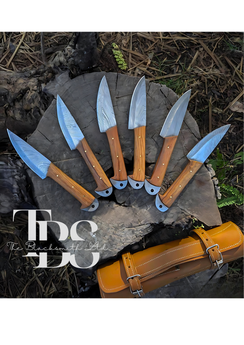 Damascus Brown Handle Knife