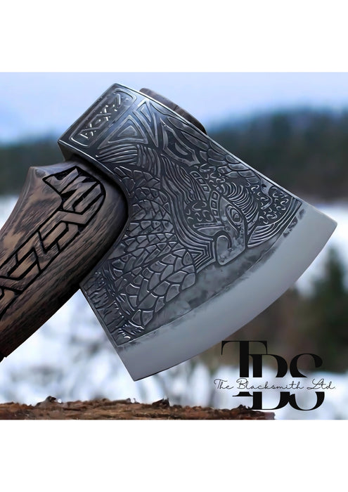 Engraved Viking Axe