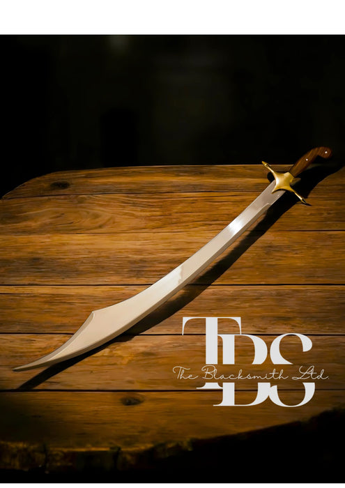 Handmade Persian Scimitar Sword – 36-Inch Curved Blade with Wooden Box – Collectible Gift, Anniversary Gift, Groomsmen Gift