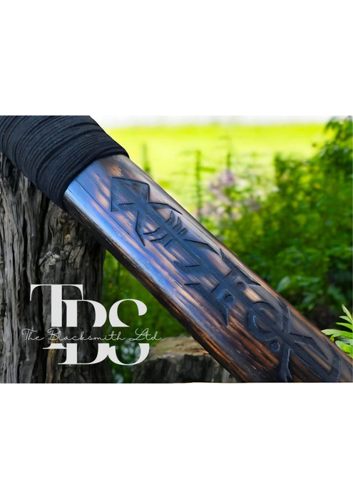 Handmade Crow Viking Hammer – 20-Inch Norse Berserker Weapon with Engraved Crows – Perfect for Renaissance Faire, Collectors, and Gifts