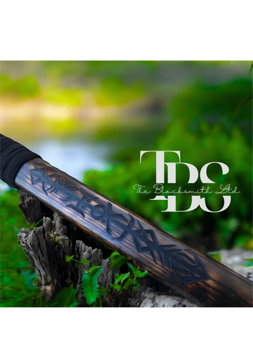 Handmade Crow Viking Hammer – 20-Inch Norse Berserker Weapon with Engraved Crows – Perfect for Renaissance Faire, Collectors, and Gifts