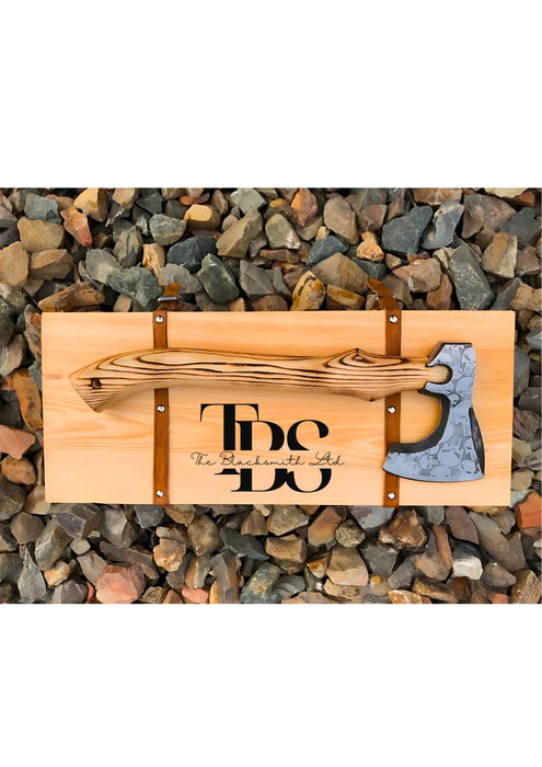 Viking-Inspired Handcrafted Axes – Mixed Variety with Unique Engravings, Different Colors and Shapes, Stainless Steel Blades, Leather Blade Covers, Optional Custom Engraved Wooden Box – Perfect Gift for Collectors, Groomsmen, Christmas, and Anniversaries - TheBlacksmithLtd #