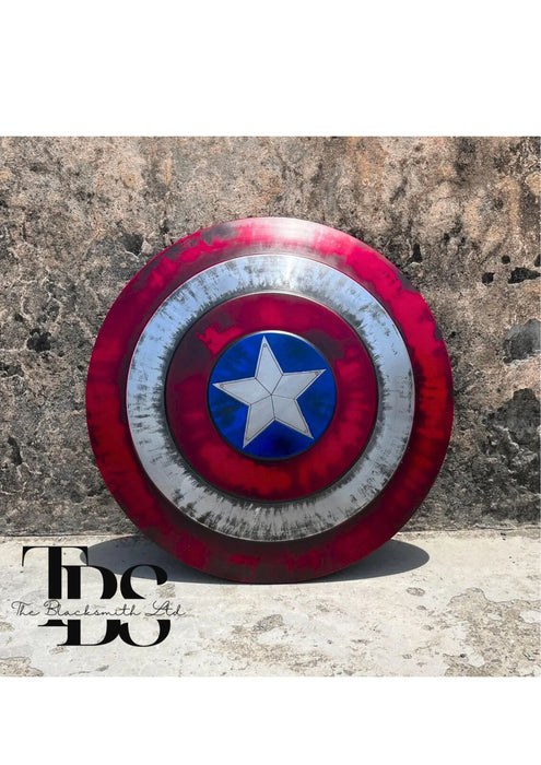 Handcrafted Marvel Legends Captain America Shield Replica - Red, Blue, or Black Finish, Perfect Anniversary Gift, Groomsmen Gift, or Christmas Gift