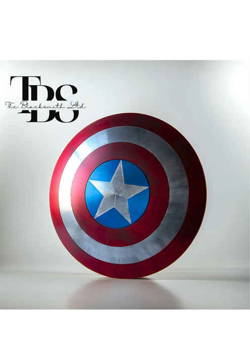 Handcrafted Marvel Legends Captain America Shield Replica - Red, Blue, or Black Finish, Perfect Anniversary Gift, Groomsmen Gift, or Christmas Gift