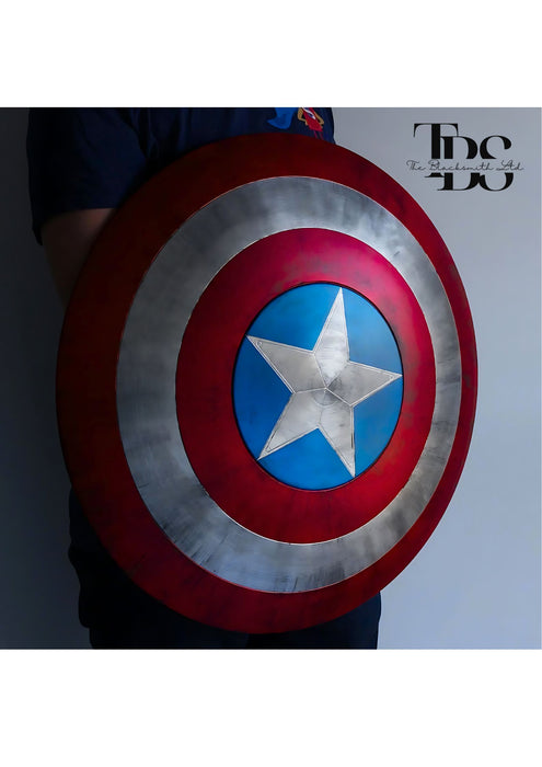 Handcrafted Marvel Legends Captain America Shield Replica - Red, Blue, or Black Finish, Perfect Anniversary Gift, Groomsmen Gift, or Christmas Gift