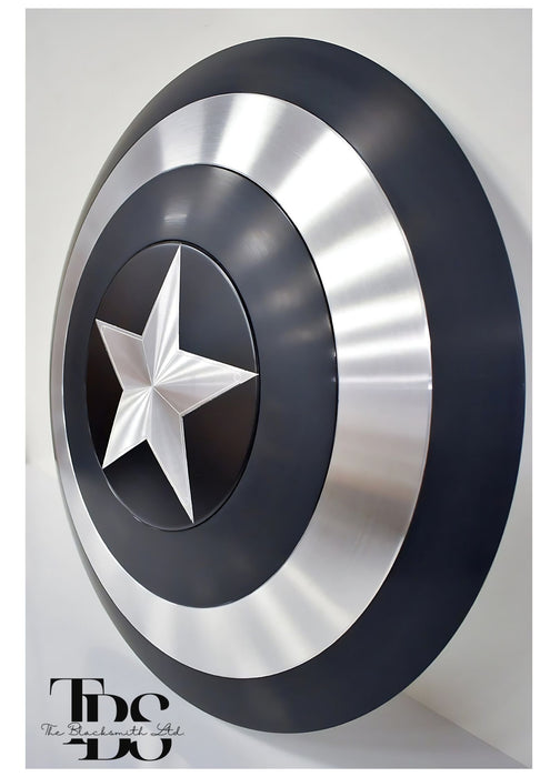 Handcrafted Marvel Legends Captain America Shield Replica - Red, Blue, or Black Finish, Perfect Anniversary Gift, Groomsmen Gift, or Christmas Gift