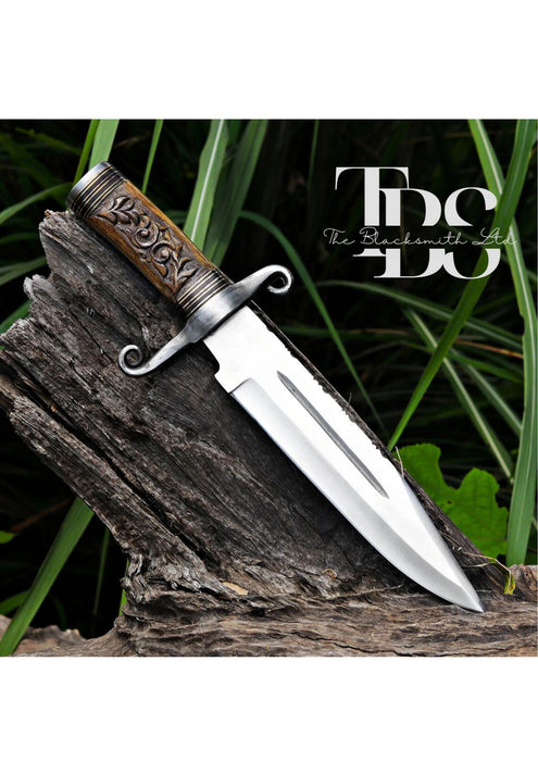 Handcrafted 12-Inch Dagger with Engraved Wooden Handle and Decorative Box – Perfect for Anniversaries, Groomsmen, and Collectible Gifts