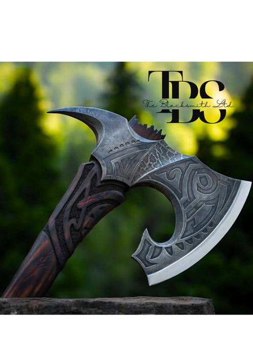 Premium Hand-Forged Viking Axe – 24" Custom Norse Axe with Leather Sheath – Ideal for Gifting: Anniversaries, Groomsmen, Christmas