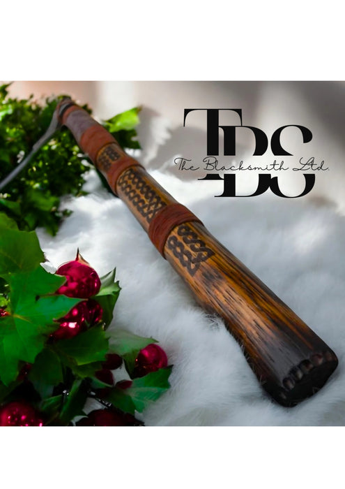 Handmade Viking Axe with Skoll & Hati Engravings – 24-Inch Carbon Steel Blade and Stylish Wooden Handle | Perfect Collectible, Groomsmen Gift, Anniversary Gift, or Christmas Present