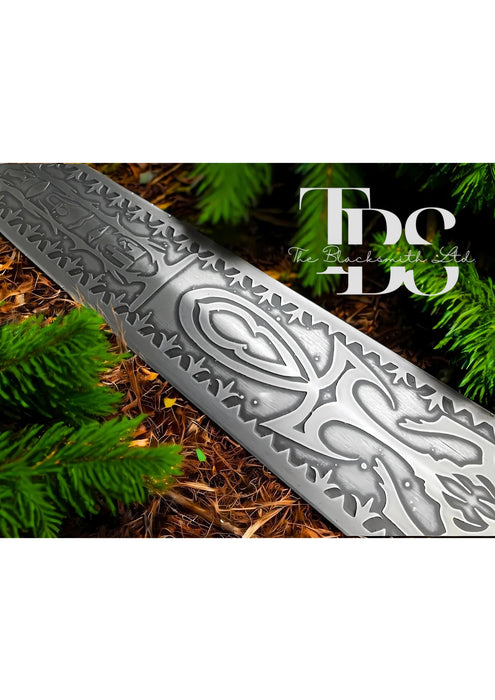 Egyptian Spear of Life – 60-Inch Engraved Stainless Steel Blade with Ankh & Scarab Symbols | Wooden Handle with Gold Painted Details | Unique Christmas, Anniversary, or Groomsmen Gift