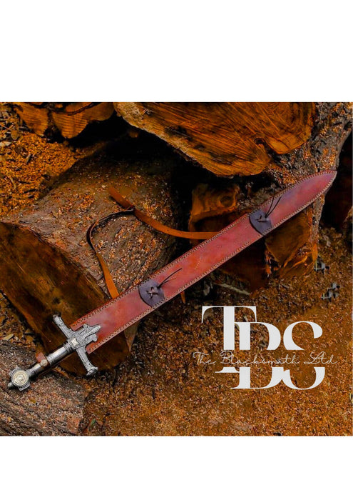 Handcrafted 36-Inch King Solomon Sword with Intricate Blade Engravings and Elegant Handle – Perfect for Anniversaries, Groomsmen, and Special Gifts