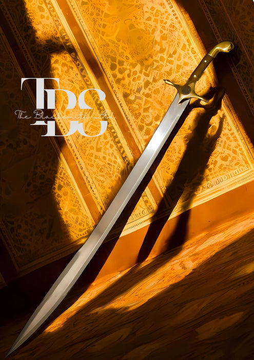 Turkish Sword with Scabbard Replica – 36-Inch Handmade Sword with Wooden Box – Collectible Gift, Anniversary Gift, Groomsmen Gift