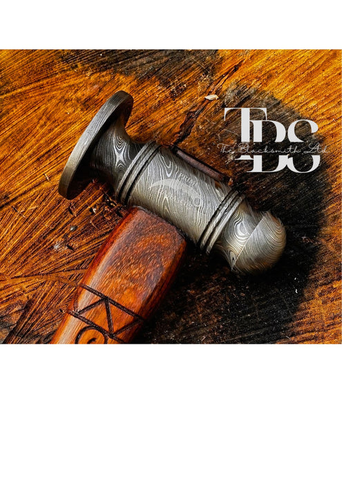 Handcrafted Viking Hammer, Damascus Steel Fantasy Hammer, Norse Mythology Battle Hammer Replica, Collectible Viking Cosplay Hammer, Christmas Gift, Anniversary Gift, Groomsmen Gift - TheBlacksmithLtd #