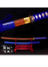 Handcrafted Damascus Steel Katana Sword with Blue Handle, Blue Blade Cover, and Grey Detailing – Customizable for Anniversary, Groomsmen Gifts, Christmas Gifts, and Collectors - TheBlacksmithLtd #