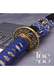 Handcrafted Damascus Steel Katana Sword with Blue Handle, Black Blade Cover, and Golden Detailing – Customizable for Anniversary, Groomsmen Gifts, Christmas Gifts, and Collectors - TheBlacksmithLtd #