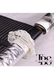Handcrafted Damascus Steel Katana Sword with Silver Handle, Silver Detailing, and White Blade Cover with Dark Grey Prints – Customizable for Anniversary, Groomsmen Gifts, Christmas Gifts, and Collectors - TheBlacksmithLtd #