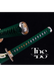 Handcrafted Damascus Steel Katana Sword with Green Handle, Green Blade Cover with White Lace, and Silver and Golden Detailing – Perfect for Anniversaries, Groomsmen Gifts, Christmas, and Collectors - TheBlacksmithLtd #