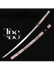 Handcrafted Damascus Steel Katana Sword with Beige Handle, Beige Blade Cover with Elegant Design and Lace, and Bronze Detailing – Customizable for Anniversary, Groomsmen Gifts, Christmas Gifts, and Collectors - TheBlacksmithLtd #