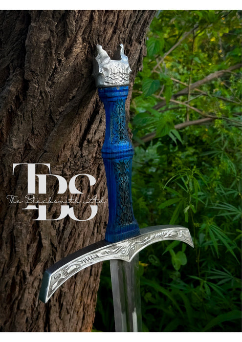 Handcrafted Wolfsbane Viking Sword, Viking Sword Collection, Norse-Inspired Wolf Sword, Fantasy Collectible, Christmas Gift, Anniversary Gift, Groomsmen Gift - TheBlacksmithLtd #