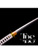 Handmade Damascus Steel Katana Sword – White Handle, White Blade Cover, Golden Detailing Below Handle, and Damascus Steel Blade – Full Tang Samurai Sword for Collectors, Anniversaries, Christmas, or Groomsmen Gifts - TheBlacksmithLtd #
