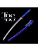 Handmade Damascus Steel Katana Sword – Blue Handle and Blade Cover with Golden and Black Detailing Below Handle – Full Tang Samurai Sword for Collectors, Anniversaries, Christmas, or Groomsmen Gifts - TheBlacksmithLtd #