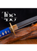 Handmade Damascus Steel Katana Sword – Blue Threaded Handle with Golden Detailing Near Handle – Black Blade Cover with Blue Lace – Full Tang Samurai Sword for Collectors, Anniversaries, Christmas, or Groomsmen Gifts - TheBlacksmithLtd #