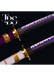 Set of Two Handcrafted Damascus Steel Katana Swords – Blue Blade Cover with Purple Handle, and White Blade Cover with White Handle – Customizable for Anniversary, Groomsmen Gifts, Christmas Gifts, and Collectors - TheBlacksmithLtd #