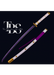 Set of Two Handcrafted Damascus Steel Katana Swords – Blue Blade Cover with Purple Handle, and White Blade Cover with White Handle – Customizable for Anniversary, Groomsmen Gifts, Christmas Gifts, and Collectors - TheBlacksmithLtd #