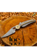 Handcrafted Folding Leaf Knife, Fantasy Weapon with Damascus Steel Blade, Unique Collectible Knife, Compact Folding Knife, Christmas Gift, Anniversary Gift, Groomsmen Gift - TheBlacksmithLtd #
