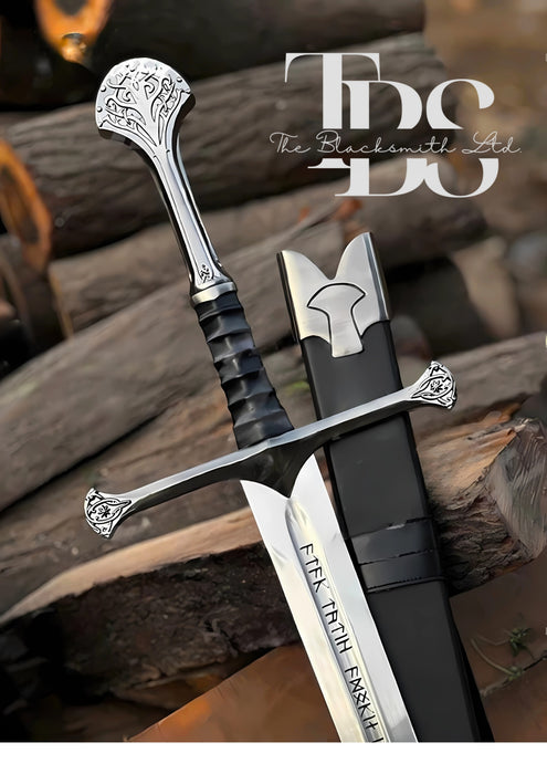 Handcrafted Narsil Sword, Aragorn’s Broken Sword Replica, Book Version of Middle-Earth Sword, Fantasy Collectible, Cosplay Sword, Christmas Gift, Anniversary Gift, Groomsmen Gift - TheBlacksmithLtd #