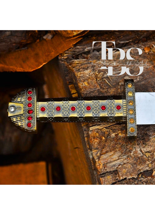 Handcrafted King Ragnar Sword, Viking Sword Replica, Ragnar Lothbrok Inspired Sword, Norse Warrior Weapon, Fantasy Cosplay Sword, Christmas Gift, Anniversary Gift, Groomsmen Gift - TheBlacksmithLtd #