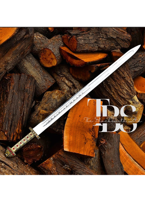 Handcrafted King Ragnar Sword, Viking Sword Replica, Ragnar Lothbrok Inspired Sword, Norse Warrior Weapon, Fantasy Cosplay Sword, Christmas Gift, Anniversary Gift, Groomsmen Gift - TheBlacksmithLtd #