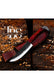 Handcrafted Eagle-Handle Fantasy Knife, Sharp Damascus Blade, Maroon Leather-Wrapped Handle, Collector’s Edition, Unique Gift, Christmas Gift, Anniversary Gift, Groomsmen Gift - TheBlacksmithLtd #