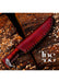 Handcrafted Eagle-Handle Fantasy Knife, Sharp Damascus Blade, Maroon Leather-Wrapped Handle, Collector’s Edition, Unique Gift, Christmas Gift, Anniversary Gift, Groomsmen Gift - TheBlacksmithLtd #