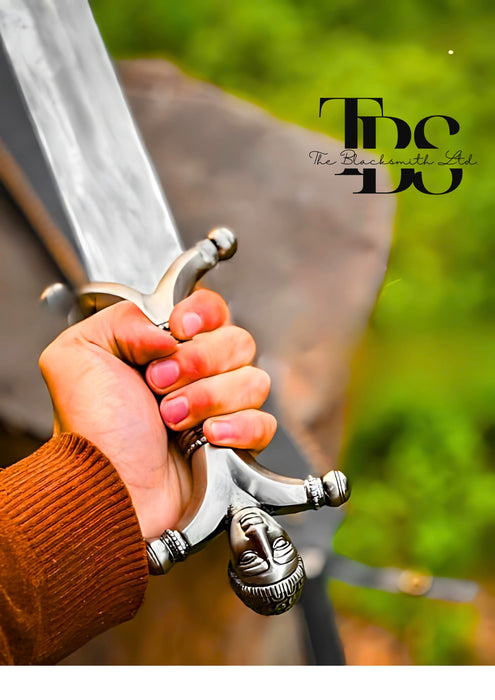 Handcrafted Orcrist Sword with Steel Sculpted Handle, Thorin Oakenshield’s Goblin-Cleaver Replica, Middle-Earth Fantasy Sword, The Hobbit Cosplay Sword, Christmas Gift, Anniversary Gift, Groomsmen Gift - TheBlacksmithLtd #