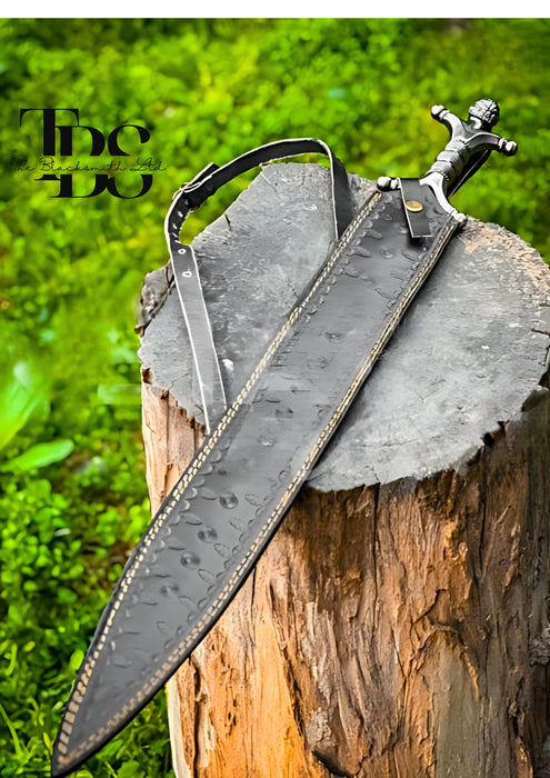 Handcrafted Orcrist Sword with Steel Sculpted Handle, Thorin Oakenshield’s Goblin-Cleaver Replica, Middle-Earth Fantasy Sword, The Hobbit Cosplay Sword, Christmas Gift, Anniversary Gift, Groomsmen Gift - TheBlacksmithLtd #