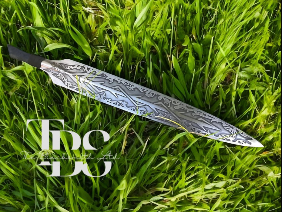 Dragon Slayer Fantasy Spear – Hand Engraved 60-Inch Warrior Spear | Perfect for Renaissance Faires, Cosplay, and Unique Gifts