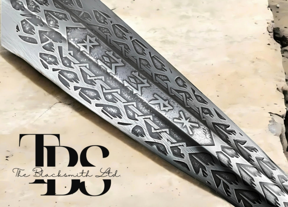 Handcrafted Viking Spear | 45-Inch Engraved Runes & Scales Spear | Norse Mythology Weapon | Christmas, Anniversary, Groomsmen Gift