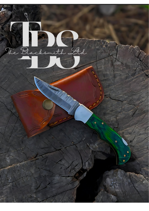 Damascus Pocket Knife