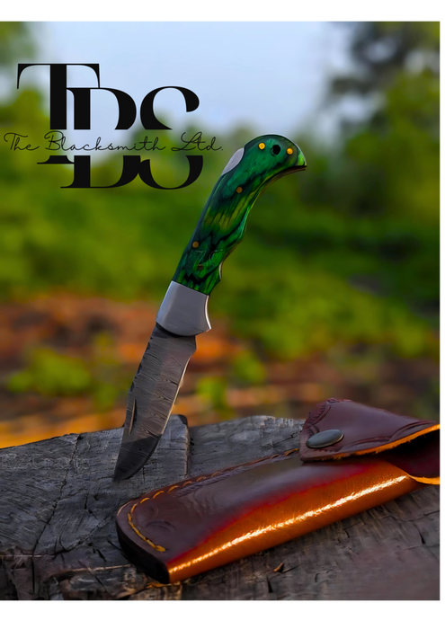 Damascus Pocket Knife