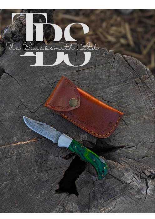 Damascus Pocket Knife
