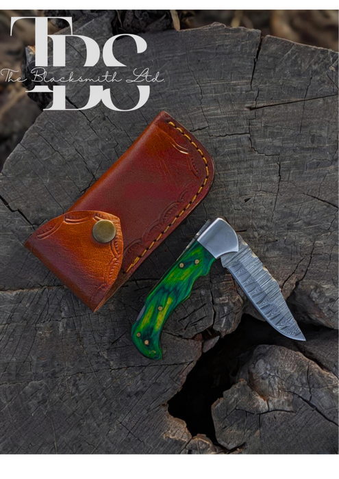 Damascus Pocket Knife