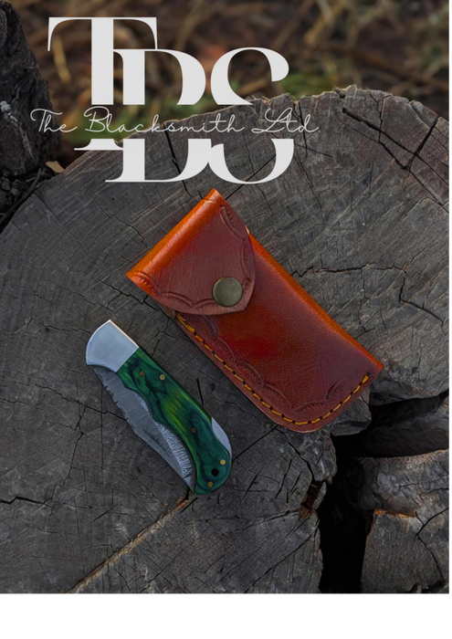 Damascus Pocket Knife