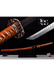 Handcrafted Damascus Steel Katana Sword with Brown Handle, Brown Blade Cover, and Bronze Detailing – Customizable Engravings for Anniversary, Groomsmen Gifts, Christmas Gifts, and Collectors - TheBlacksmithLtd #