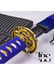 Handcrafted Damascus Steel Katana Sword with Blue Threaded Handle, Blue Dragon-Designed Blade Cover, and Golden Detailing – Customizable for Anniversary, Groomsmen Gifts, Christmas Gifts, and Collectors - TheBlacksmithLtd #