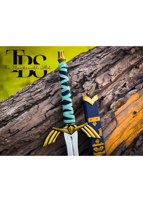 Handcrafted Legend of Zelda Sword Replica – 36-Inch – Black and Blue Options – Perfect for Collectors, Cosplay, Groomsmen Gifts, and Special Occasions