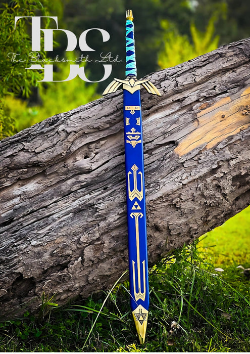 Handcrafted Legend of Zelda Sword Replica – 36-Inch – Black and Blue Options – Perfect for Collectors, Cosplay, Groomsmen Gifts, and Special Occasions