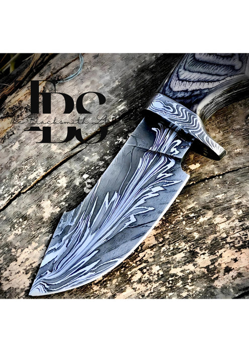 Custom Handmade Damascus Steel Knife – 10 Inch – Engraved Blade – Multiple Handle Colors – Personalized Engraving Option – Perfect Gift for Anniversary, Groomsmen, or Christmas